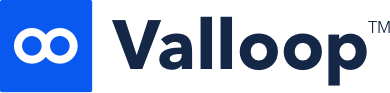Valloop's logo which includes an infinity symbol on a blue background, symbolising the value loop created by Valloop's model of employee ownership.